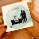 Faire-part Silhouette berceau parents