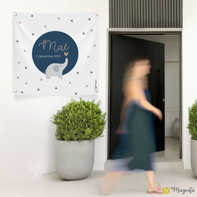 Bâche naissance décoration maison  -pachyderme