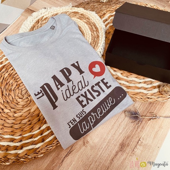 Coffret noir T-shirt Papy idéal