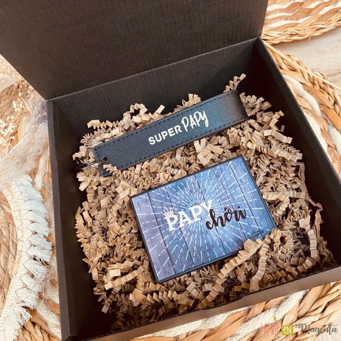 Coffret cadeau noir - papy chéri