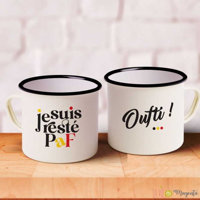 Mug émaillé - je suis resté paf