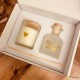 Coffret luxe bougie diffuseur - marraine en or