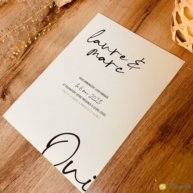 Faire-part calligraphie