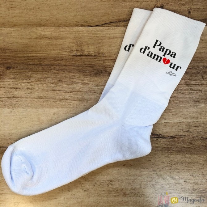 Chaussettes papa d'amour coeur