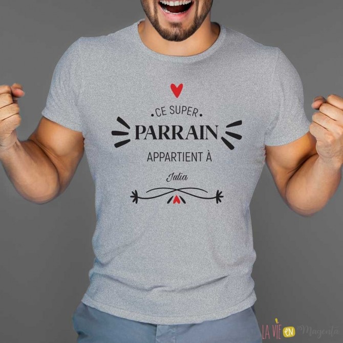 T-shirt Ce super parrain appartient à