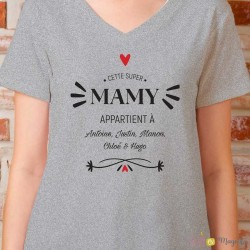 T-shirt Cette super mamy appartient à