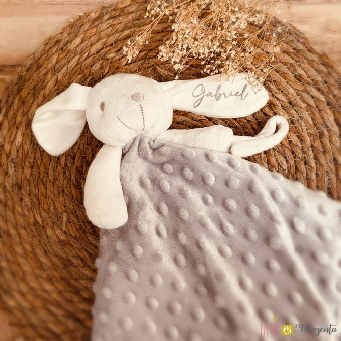 Kit naissance couverture et doudou lapin