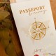 Faire-part Passeport doré 