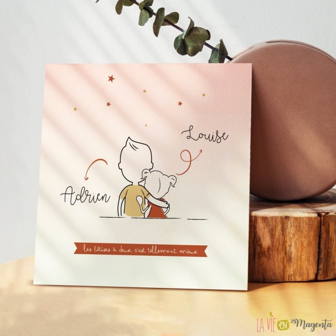 Faire-part Frérots-soeur