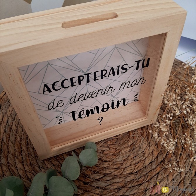 Cadre capsule bière Demande de témoin mariage
