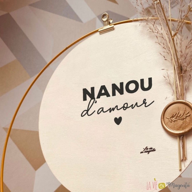 Cadre elipse nanou fleurs séchées