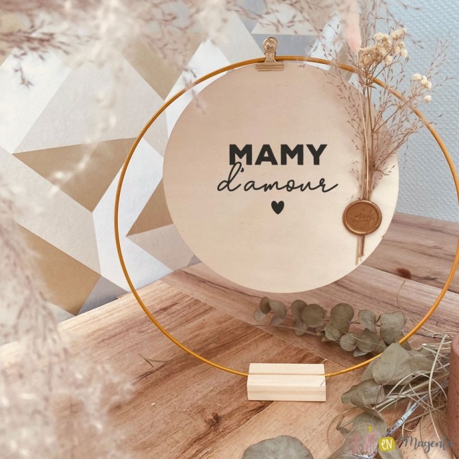 Cadre elipse mamy fleurs séchées