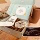 Coffret demande parrain - annonce grossesse - chaussette bébé