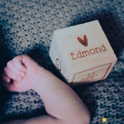 Cube faire-part naissance personnalisé