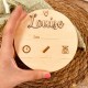 Pancarte de bois infos naissance - rond 
