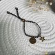 Bracelet noir médaille témoin