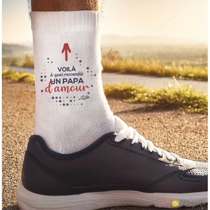 Chaussettes papa d'amour coeur