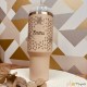Mug Isotherme avec Paille & Poignée prénom
