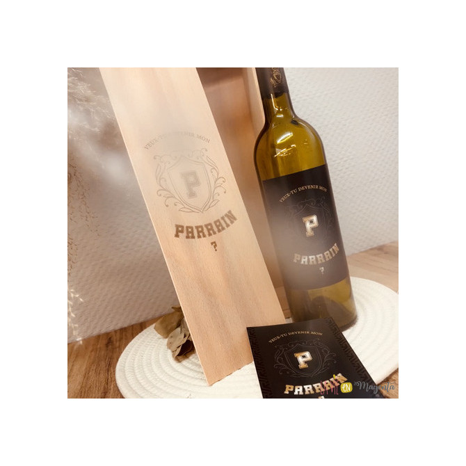 Coffret vin veux-tu parrain 