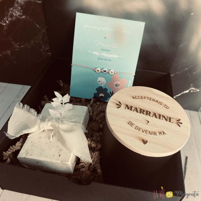 Coffret noir - marraine Parfum 