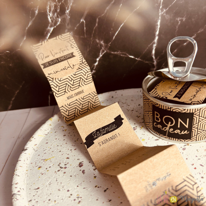 Boite annonce de grossesse famille, grands-parents 'bon cadeau' - la famille s'agrandit
