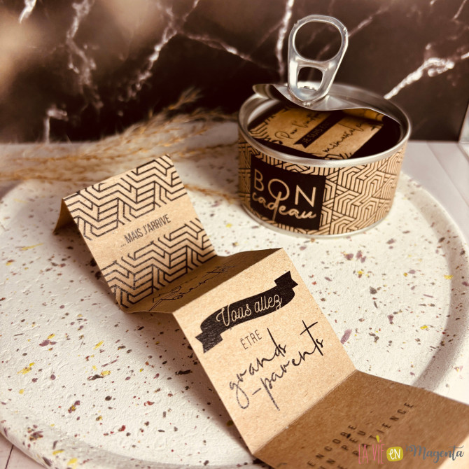 Annonce grossesse - Boite 'bon cadeau' - grands-parents