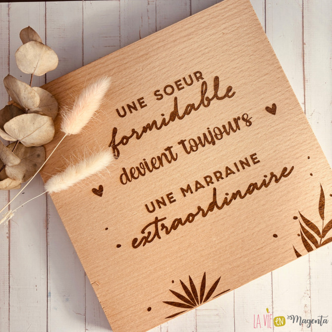 cadre Soeur formidable... marraine extraordinaire