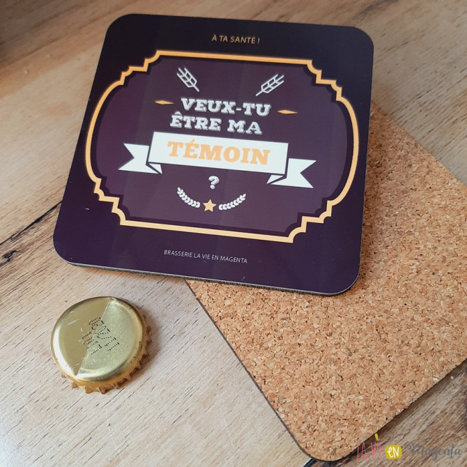 Sous-verre de bière Ma témoin