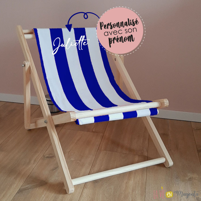 transat de plage personnalisé prénom