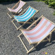 transat de plage personnalisé turquoise prénom