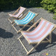 transat de plage personnalisé turquoise prénom