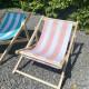 transat de plage personnalisé turquoise prénom