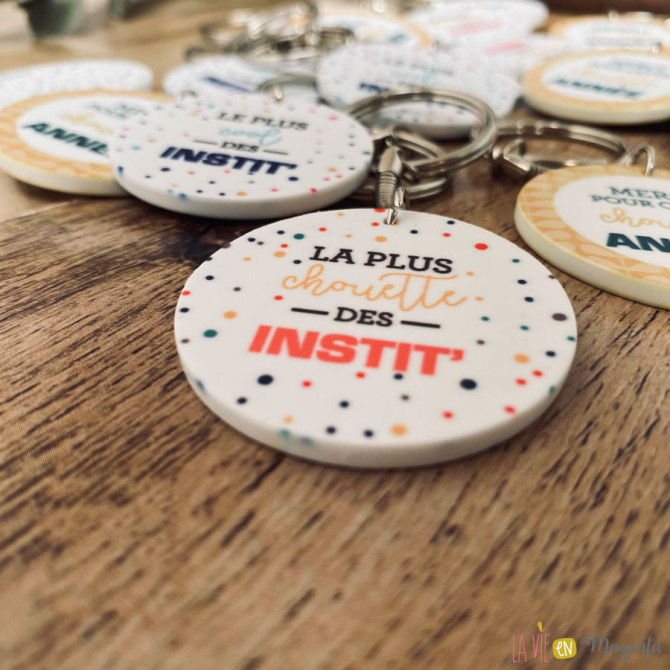 Porte-clés - La plus chouette des instit