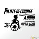 Pilote de course - Stickers voiture handicap enfant 
