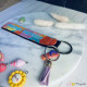 Porte-clés lanière - maman parfaite avec breloque et pompom