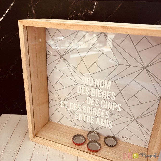 Cadre capsule bière Soirée entre amis