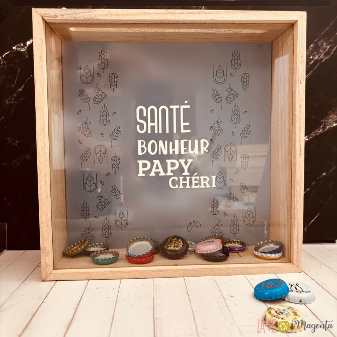 Cadre capsule bière Papy chéri