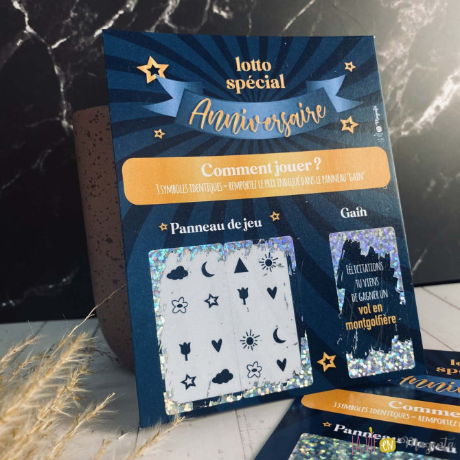 Loterie anniversaire à personnaliser