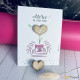 Carte pins en bois – "Merci de tout mon cœur" pour maitresse