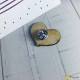 Carte pins en bois – "Merci de tout mon cœur" pour maitresse