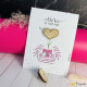 Carte pins en bois – "Merci de tout mon cœur" pour maitresse
