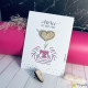 Carte pins en bois – "Merci de tout mon cœur" pour maitresse