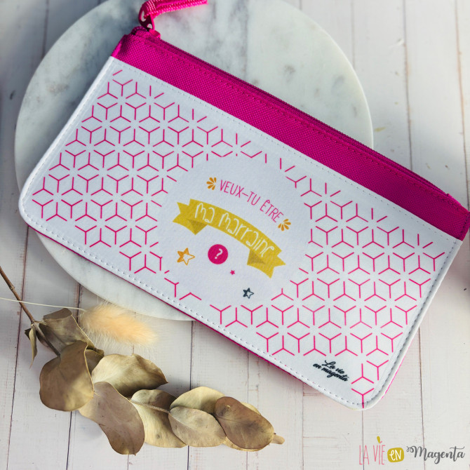 Trousse Veux-tu être ma marraine - pochette demande marraine