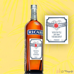 Étiquette Ricard – Demande témoin – pastis