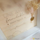 Cadre demande de marraine – Plaquette en bois gravée & fleurs séchées – Cadeau amie marraine