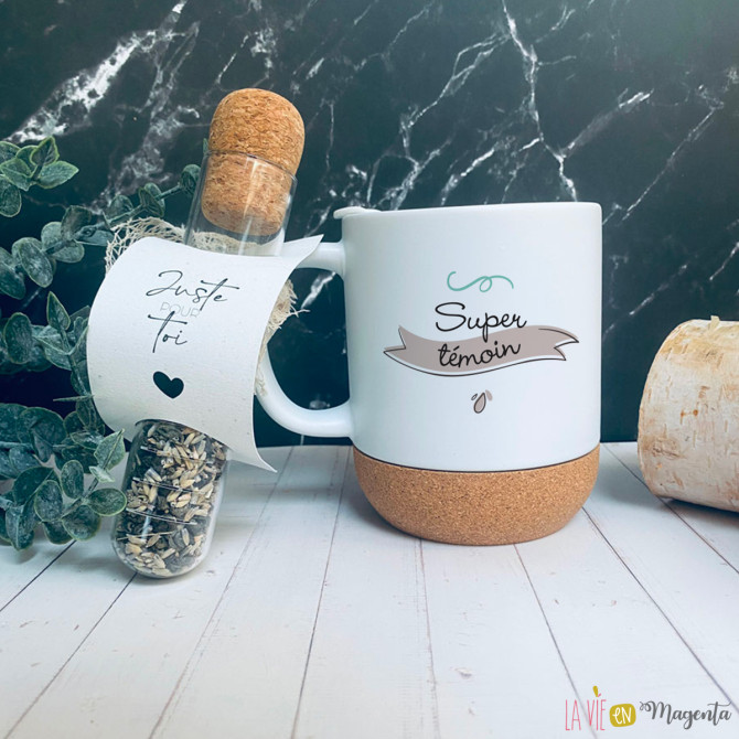 Kit mug + infuseur à thé – demande demoiselle d'honneur