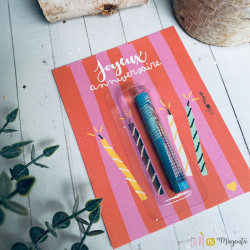 Carte billet-bougies-roses