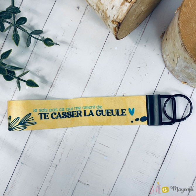 Porte-clés lanière - casser la gueule