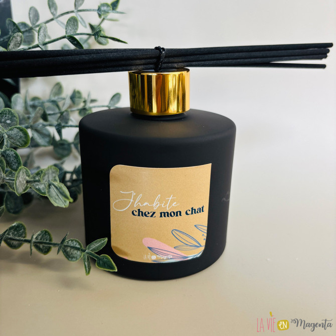 Diffuseur parfum noir – J'habite chez mon chat