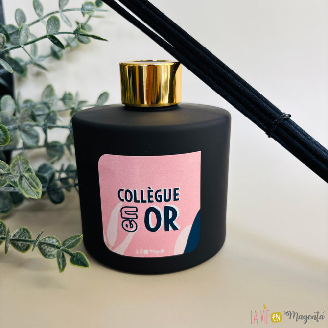 Diffuseur parfum noir – Collegue en OR